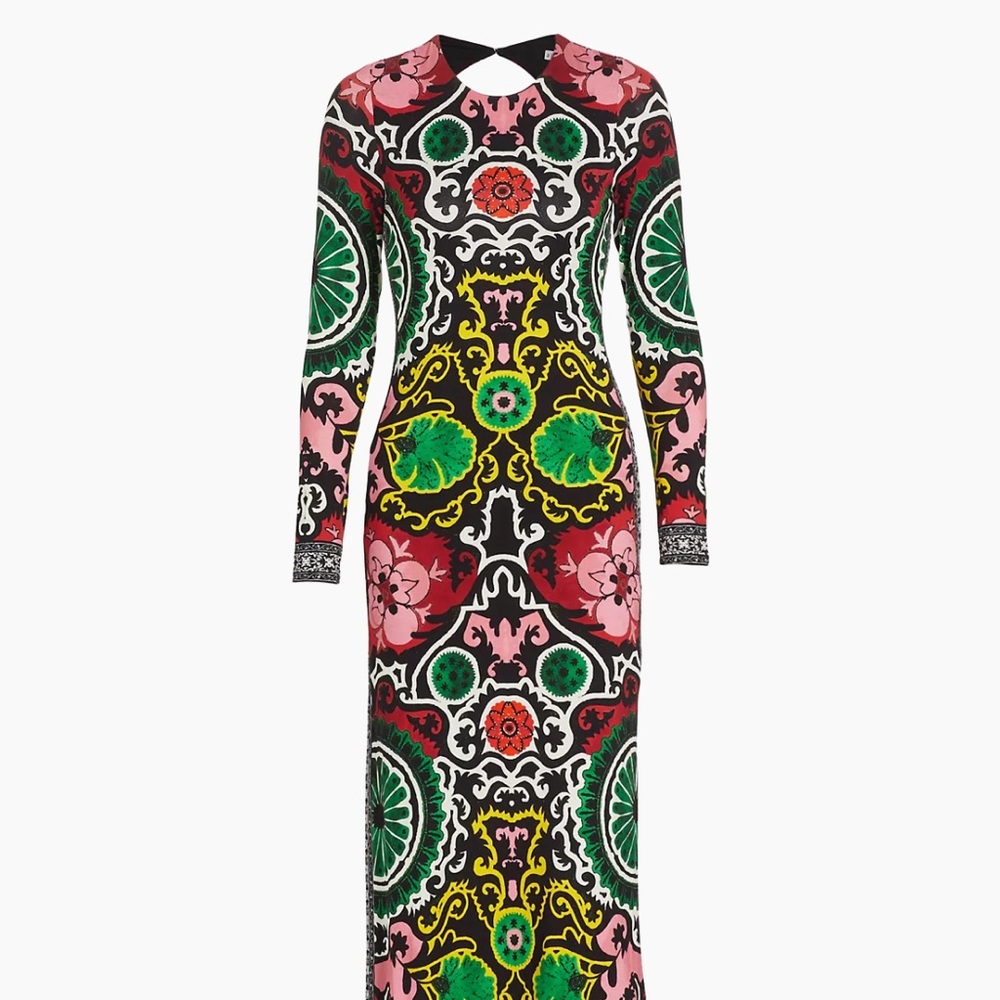 Alice + Olivia Delora apeinted Jersey Maxi Dress